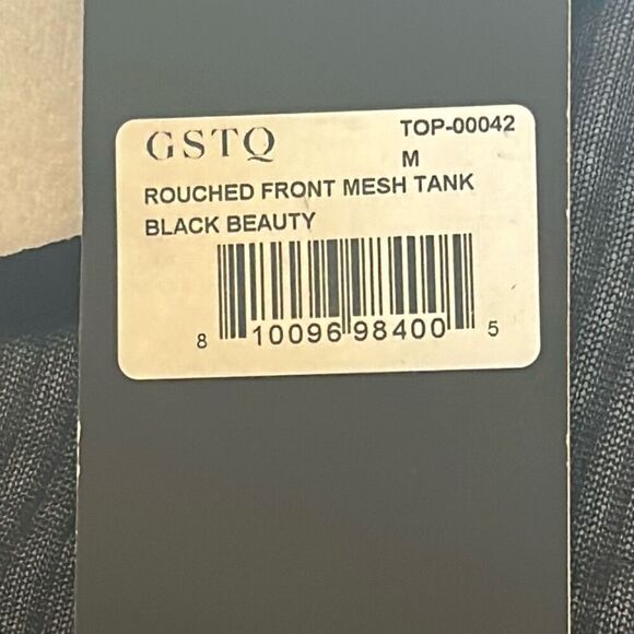 GTSQ Women’s Size M Ruched Front Mesh Tank Black Alternative Grunge Punk Emo NWT - Picture 8 of 10